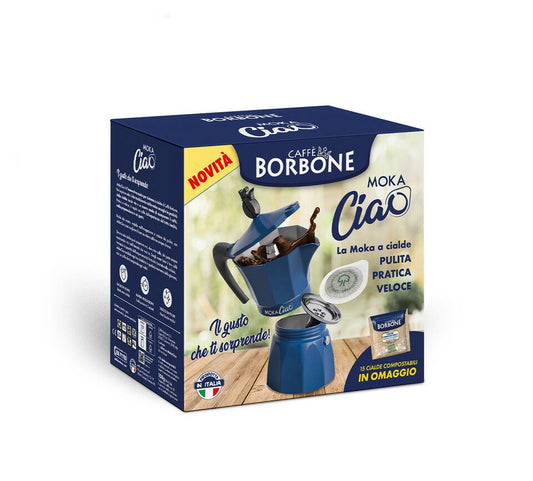Borbone MokaCiao + 15 Cialde caffè Borbone in omaggio | Macchina a cialde ESE 44mm