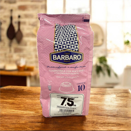 90 Capsule da 7,5 gr Caffè Barbaro compatibili con macchine da caffè a marchio Nescafé®* Dolce Gusto®* - Rosa - Per Lei