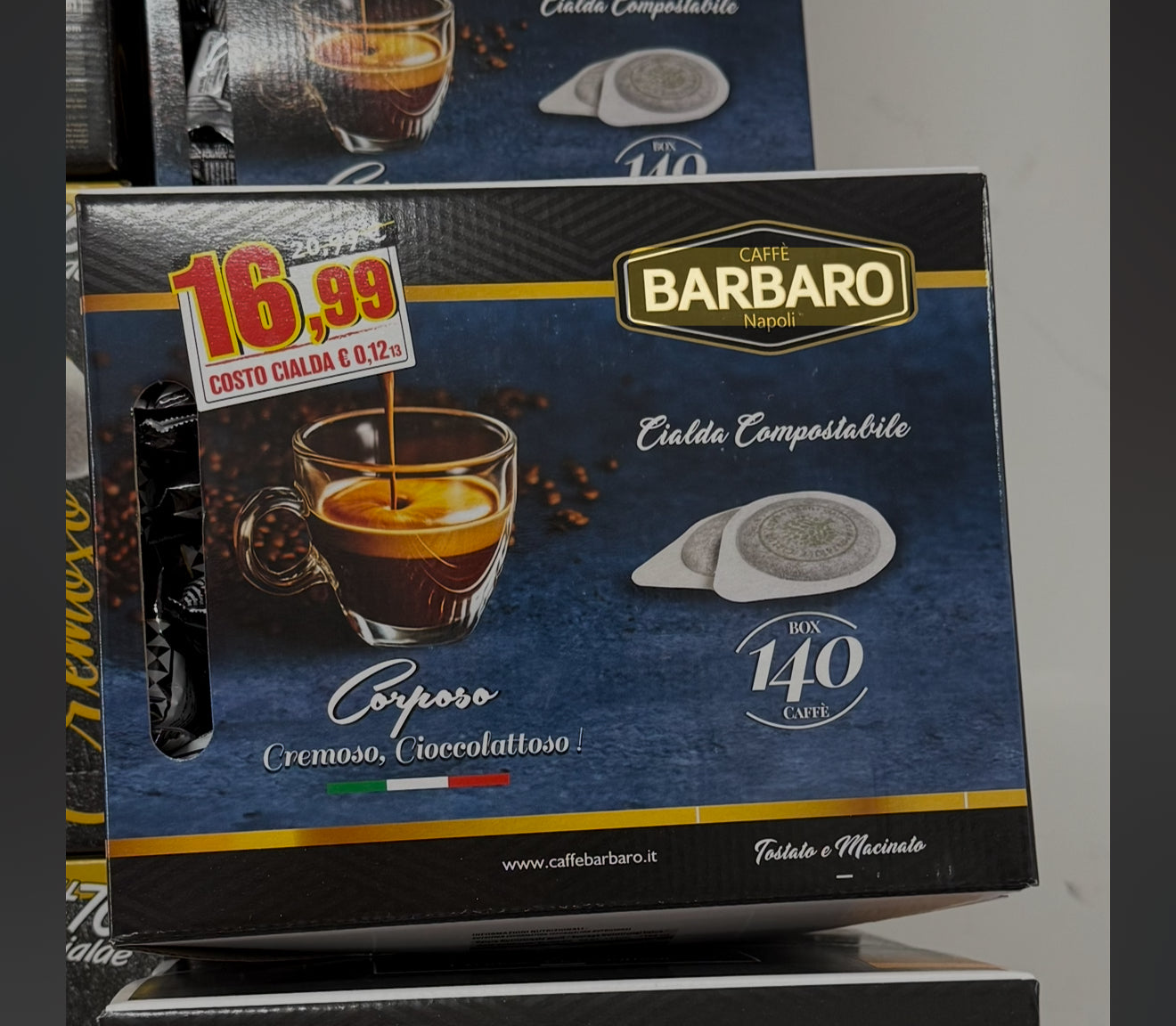 BARBARO | MISCELA NERA| CIALDE ESE 44 MM | 140 CIALDE |