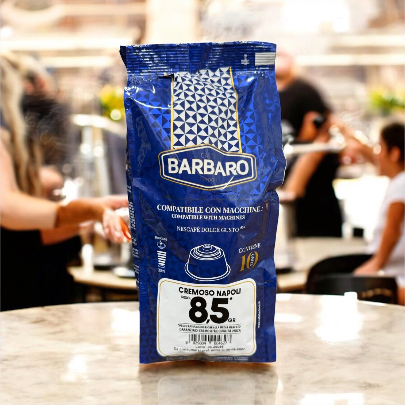 100 Capsule 8,5gr Caffè Barbaro compatibili con macchine da caffè a marchio Nescafé®* Dolce Gusto®*