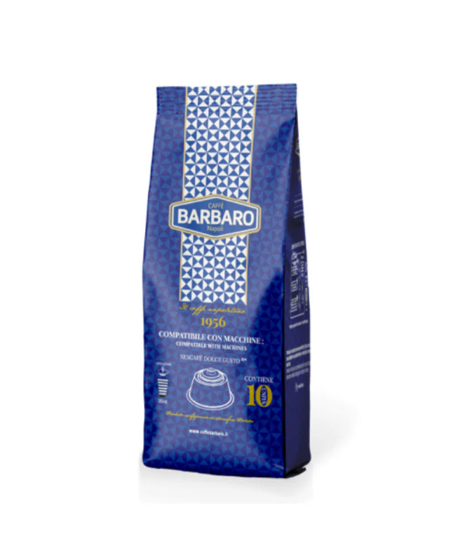 90 Capsule Caffè Barbaro compatibili con macchine da caffè a marchio Nescafé®* Dolce Gusto®*