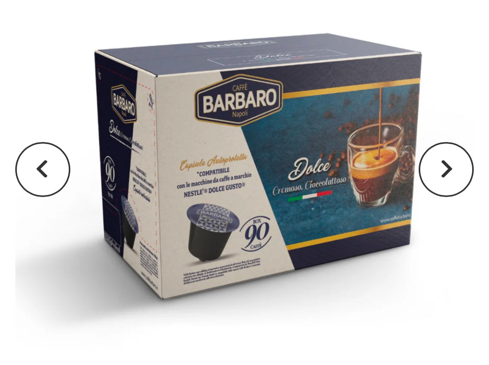 90 Capsule da 7,5 gr Caffè Barbaro compatibili con macchine da caffè a marchio Nescafé®* Dolce Gusto®* - Rosa - Per Lei
