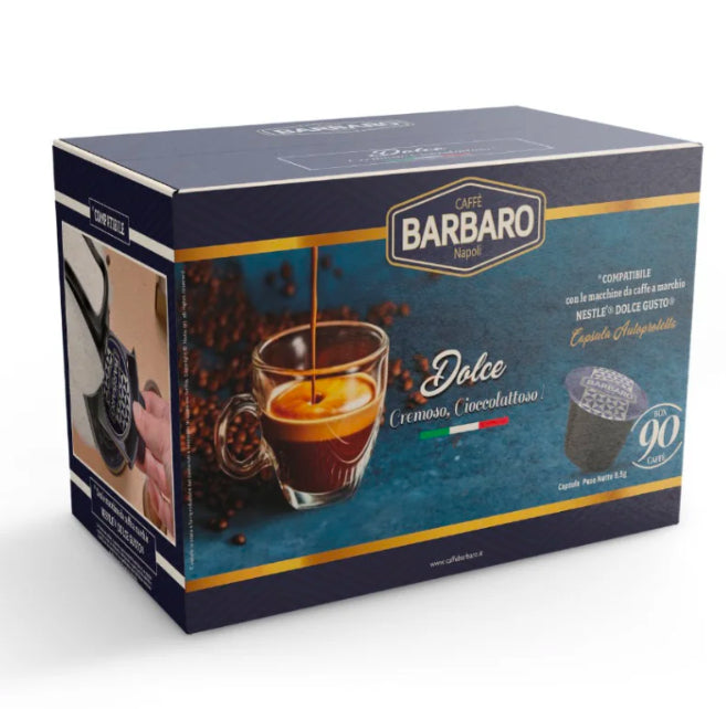 90 Capsule da 7,5 gr Caffè Barbaro compatibili con macchine da caffè a marchio Nescafé®* Dolce Gusto®* - Rosa - Per Lei