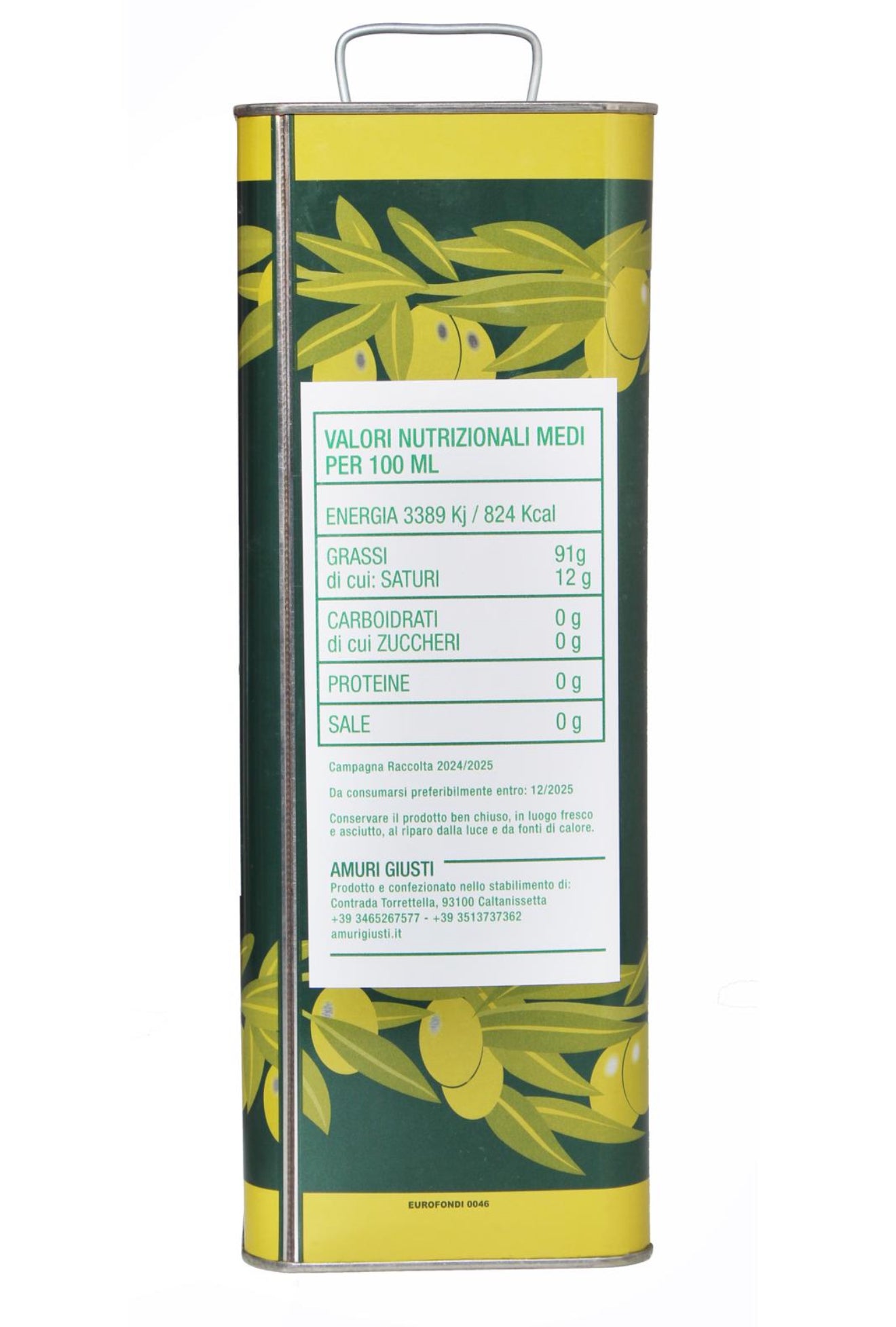 AMURI GIUSTI ~ OLIO EXTRAVERGINE D’OLIVA ~ 5 LT | IN OFFERTA!!—>> 10€ /LT