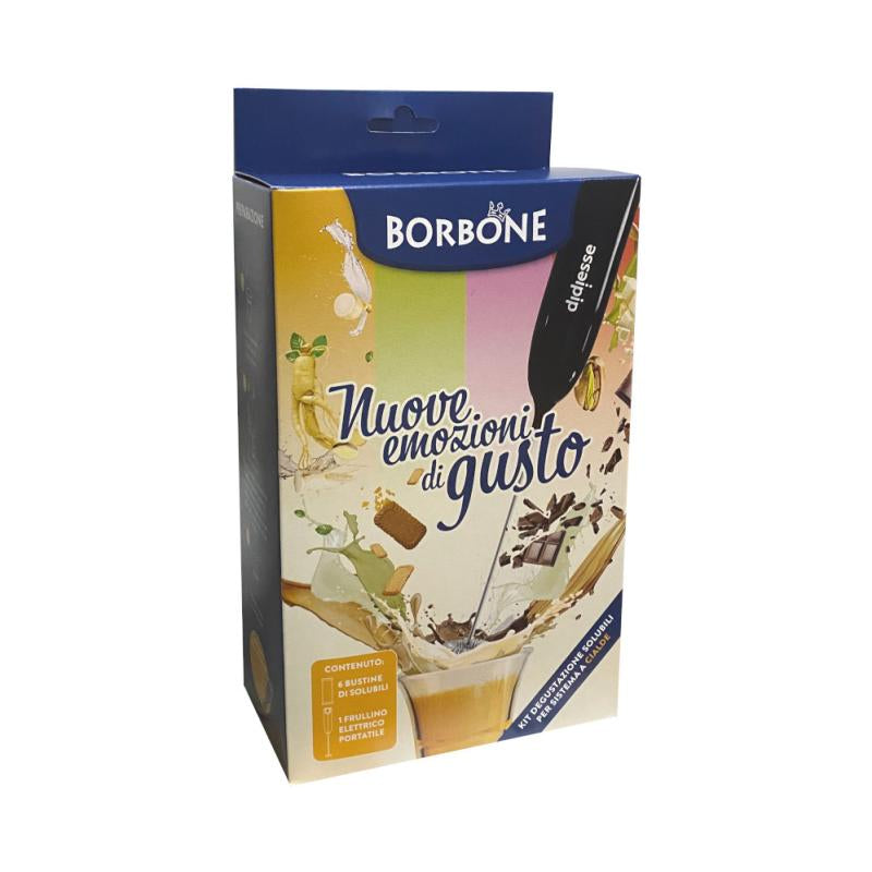 Kit Borbone Degustazione | Frullino Elettrico + 6 bustine miste bevande solubili