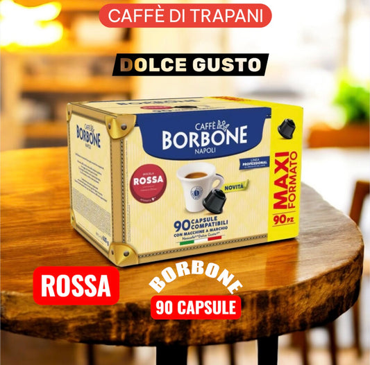 90 Capsule | BORBONE | Miscela ROSSA ♦️ | Compatibile Dolce Gusto | “nuovo formato”