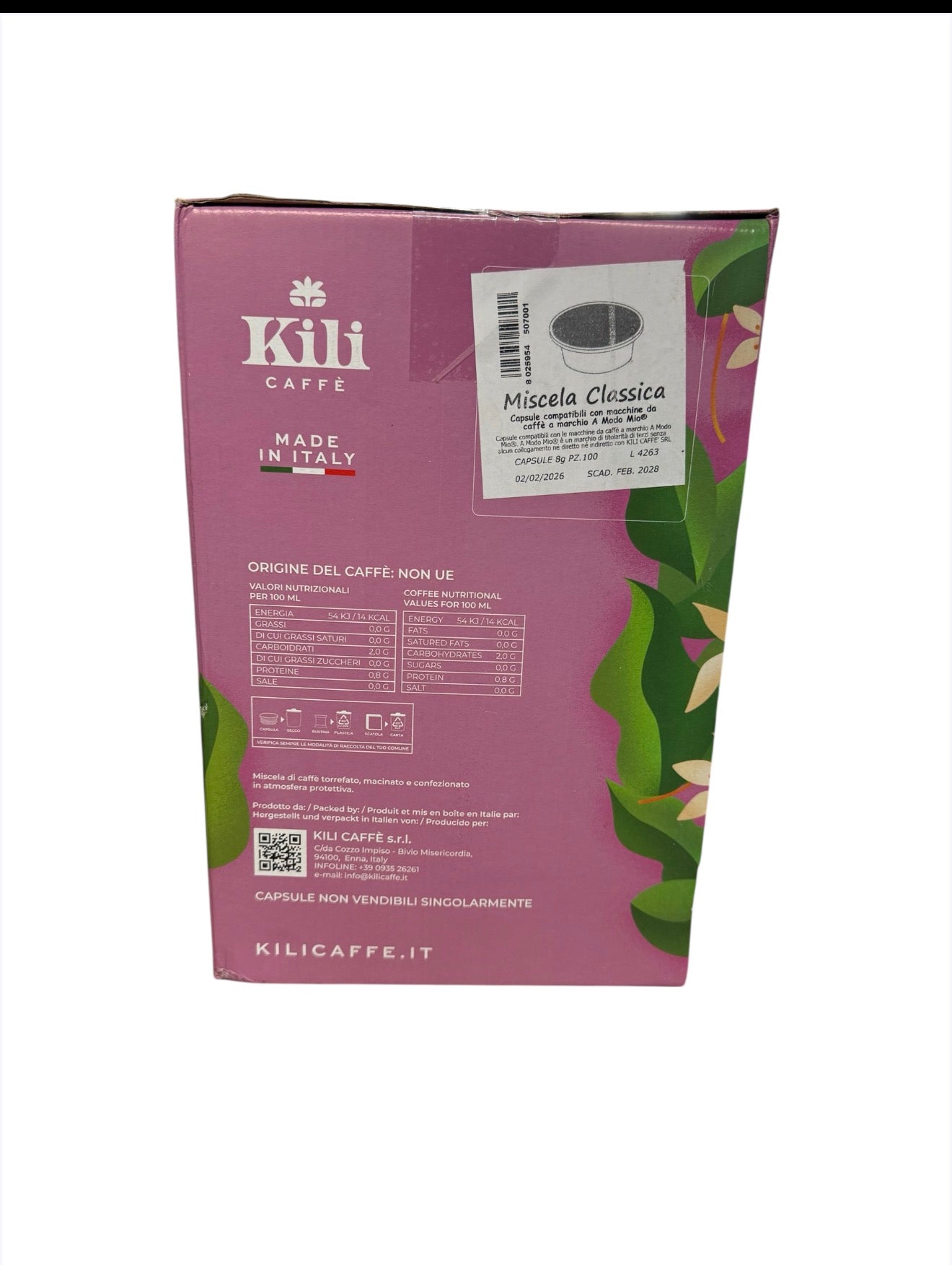 KILI miscela Classica 100 Capsule comp. A Modo Mio