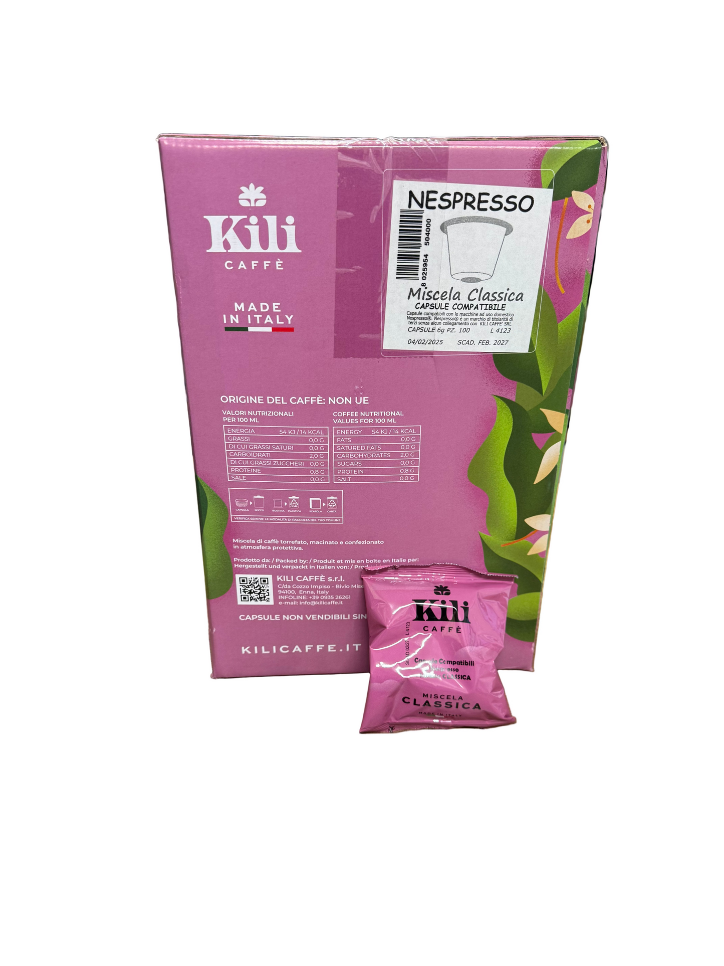 100 Nespresso Kili Caffè