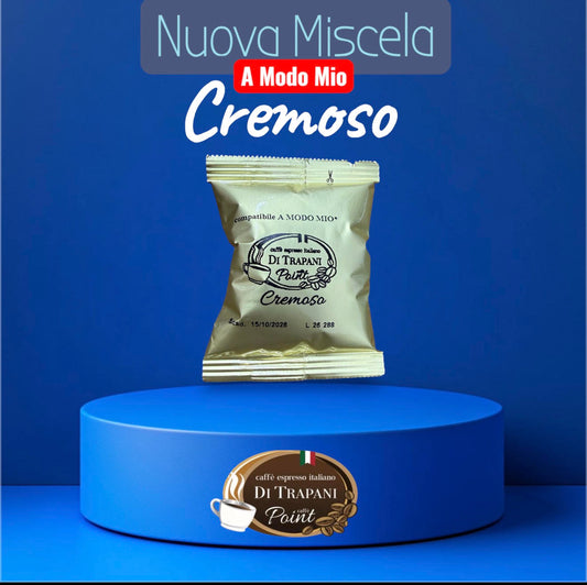 100 Capsule| Miscela CREMOSO| A MODO MIO | CAFFE' DI TRAPANI